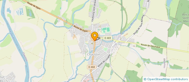 localisation de l'entreprise JURA SOL DESIGN  CHAUSSIN