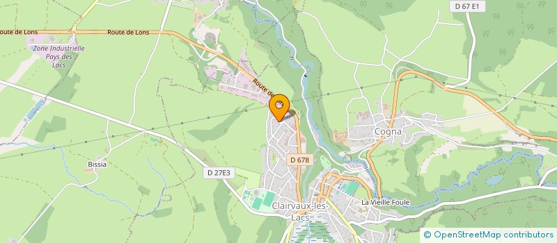 localisation de l'entreprise JURA SUD  CLAIRVAUX-LES-LACS