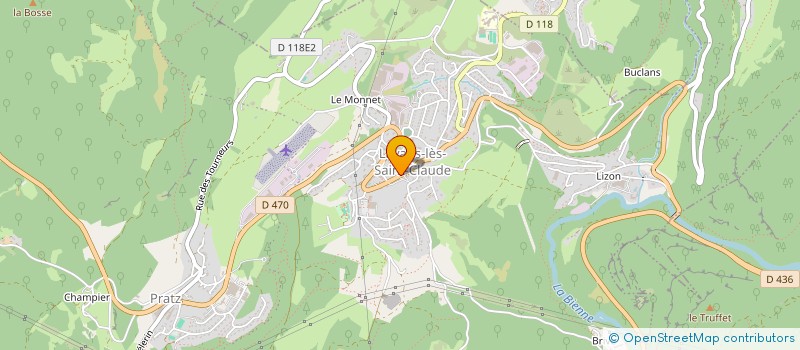 localisation de l'entreprise JURA TAXI  LAVANS-LES-SAINT-CLAUDE