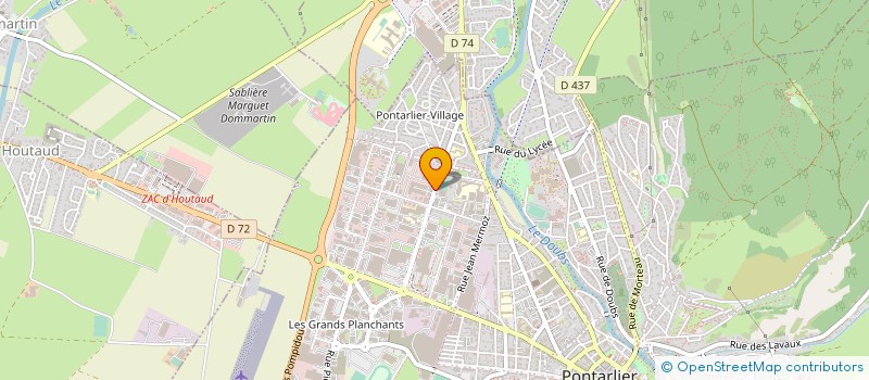 localisation de l'entreprise JURA TOLERIE ZINGUERIE  PONTARLIER