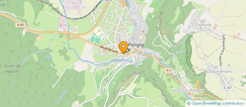 localisation de l'entreprise JURACTION  POLIGNY