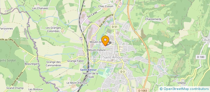 localisation de l'entreprise JURAD à SAINT-AMOUR