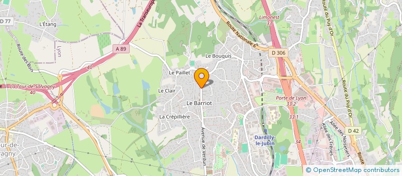 localisation de l'entreprise JURANTAL  DARDILLY