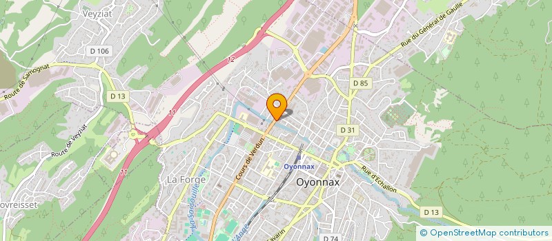 localisation de l'entreprise JURAP à OYONNAX