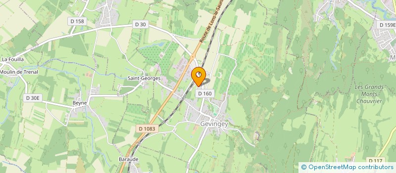 localisation de l'entreprise JURAPLAQUETTE à GEVINGEY