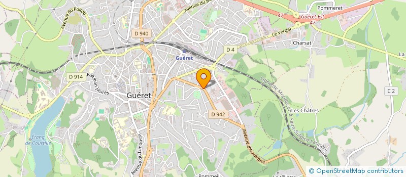 localisation de l'entreprise JURIAGRICONSEIL DE LA CREUSE à GUERET