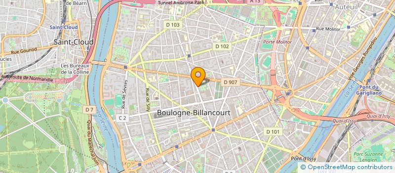 localisation de l'entreprise JURIBOX  BOULOGNE-BILLANCOURT