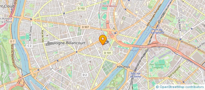 localisation de l'entreprise JURIFORMA à BOULOGNE-BILLANCOURT