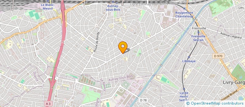 localisation de l'entreprise JURIS-ASSIST à AULNAY-SOUS-BOIS