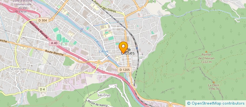 localisation de l'entreprise JURIS-MONT-BLANC  CLUSES