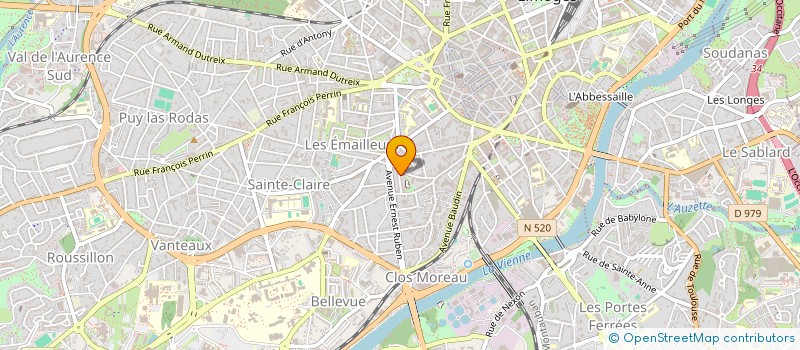 localisation de l'entreprise JURIST'PLUS à LIMOGES
