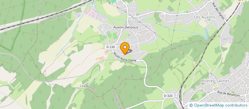 localisation de l'entreprise JUROCO  LES AUXONS