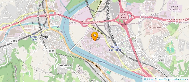 localisation de l'entreprise JURY TRANSPORTS SAS à CHASSE-SUR-RHONE