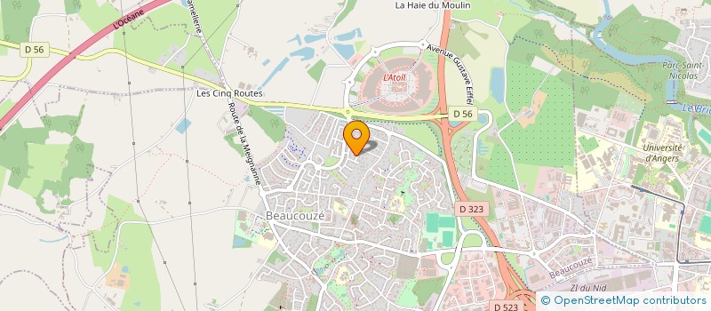 localisation de l'entreprise JUSCACHARDA 1  BEAUCOUZE