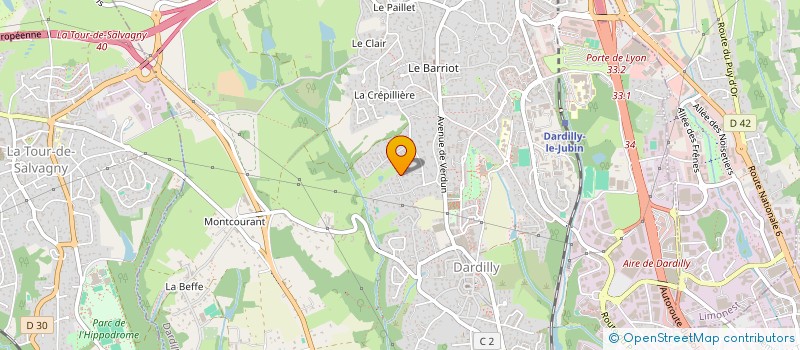 localisation de l'entreprise JUSEDAM  DARDILLY