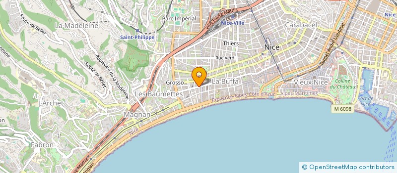 localisation de l'entreprise JUSINTERCO  NICE