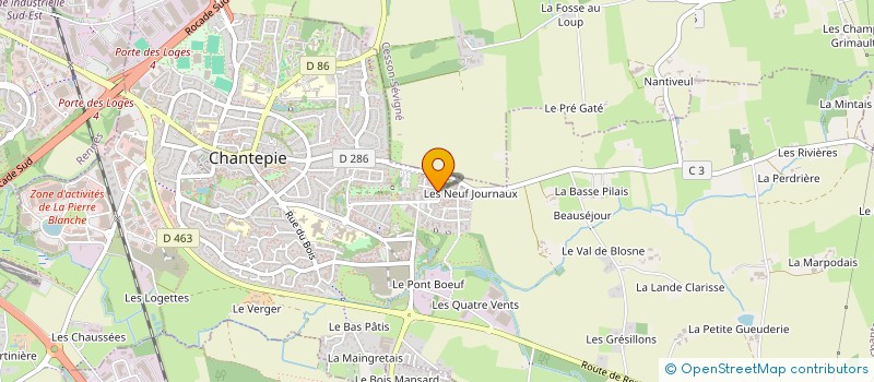 localisation de l'entreprise JUST'1 BOKIT à CHANTEPIE