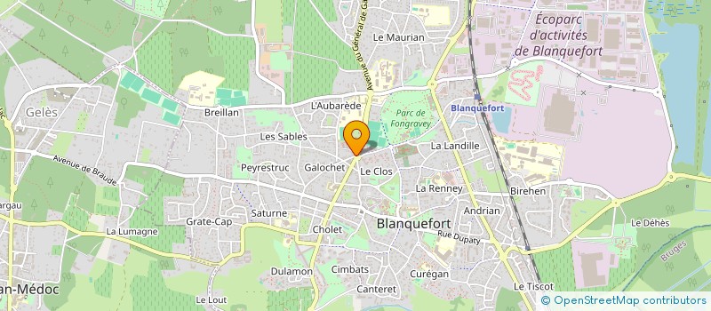 localisation de l'entreprise JUST BON à BLANQUEFORT