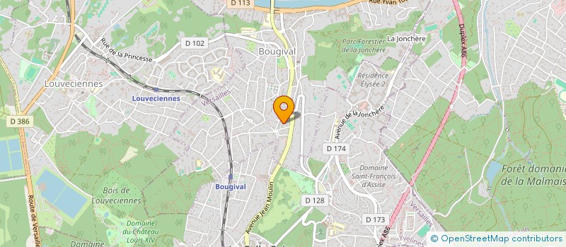 localisation de l'entreprise JUST CARS  BOUGIVAL