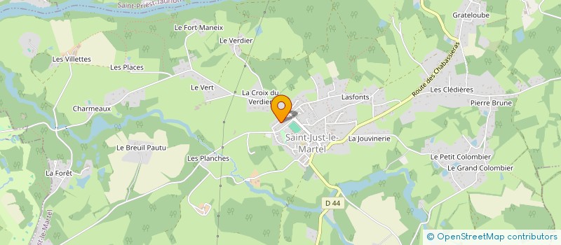 localisation de l'entreprise JUST & CO à SAINT-JUST-LE-MARTEL