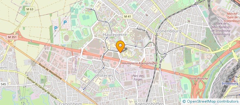 localisation de l'entreprise JUST DISTRIBUTION à STRASBOURG