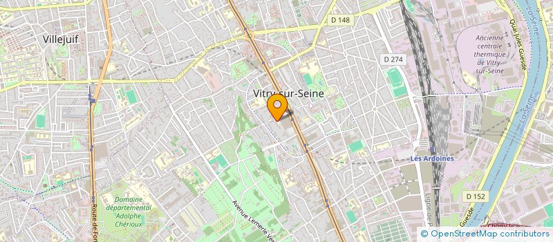 localisation de l'entreprise JUST FOR SHARE JFS à VITRY-SUR-SEINE