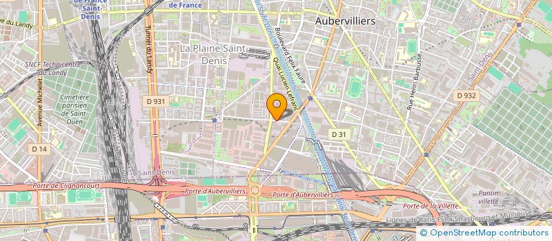 localisation de l'entreprise JUST FOR U  AUBERVILLIERS