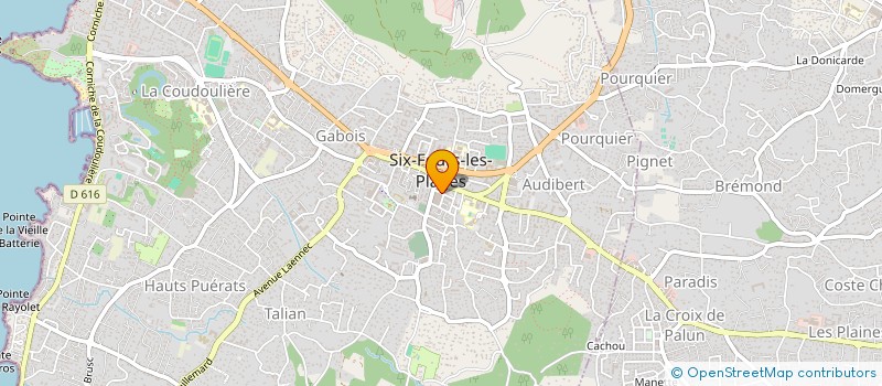 localisation de l'entreprise JUST'GAZELLES à SIX-FOURS-LES-PLAGES