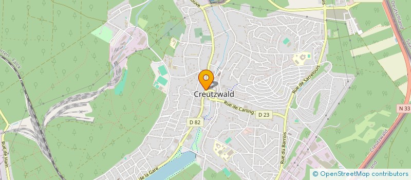 localisation de l'entreprise JUST'HAIR COIFFURE  CREUTZWALD