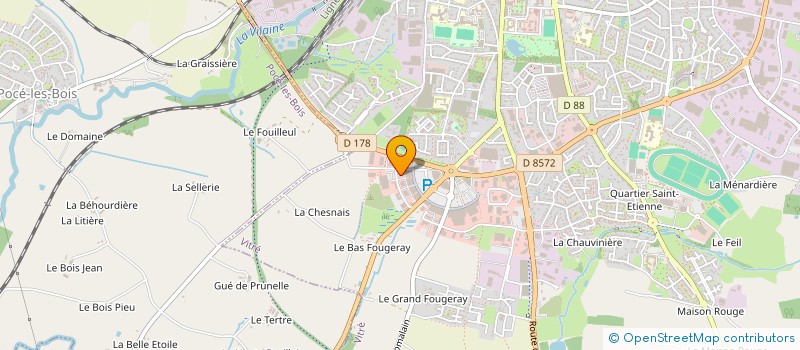 localisation de l'entreprise JUST'INEE  VITRE