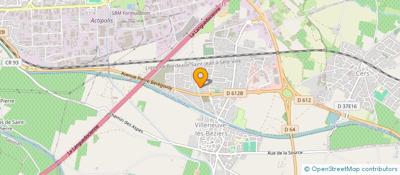 localisation de l'entreprise JUST VITAL à VILLENEUVE-LES-BEZIERS
