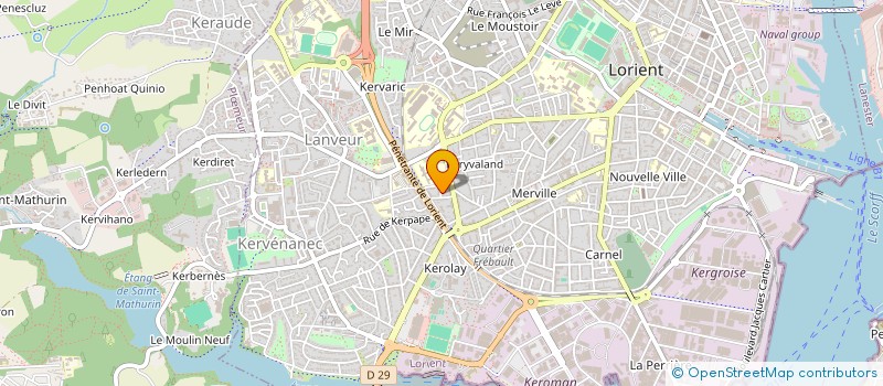 localisation de l'entreprise JUST-YVES  LORIENT