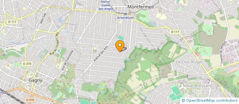localisation de l'entreprise JUSTE AVEC 5 à MONTFERMEIL