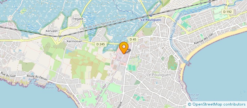 localisation de l'entreprise JUSTE EBENISTE  LE POULIGUEN