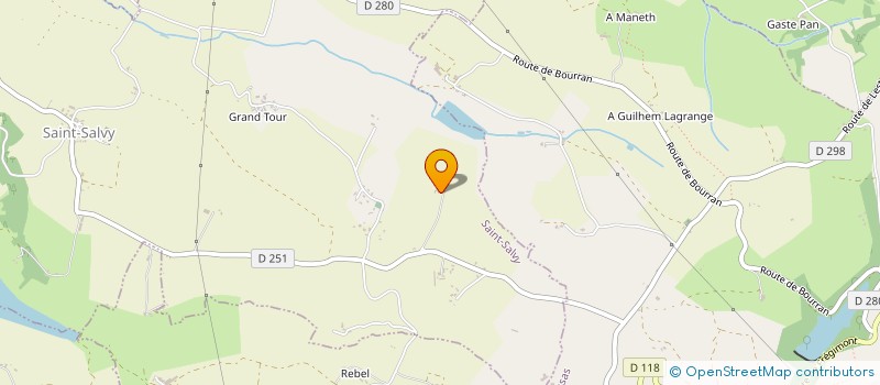 localisation de l'entreprise JUSTE PRUN'O  SAINT-SALVY