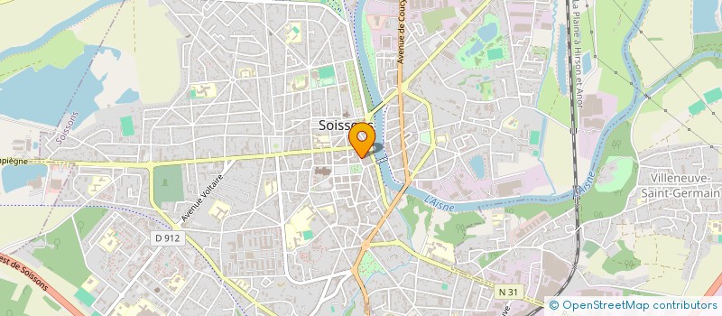 localisation de l'entreprise JUSTE UN OUI à SOISSONS