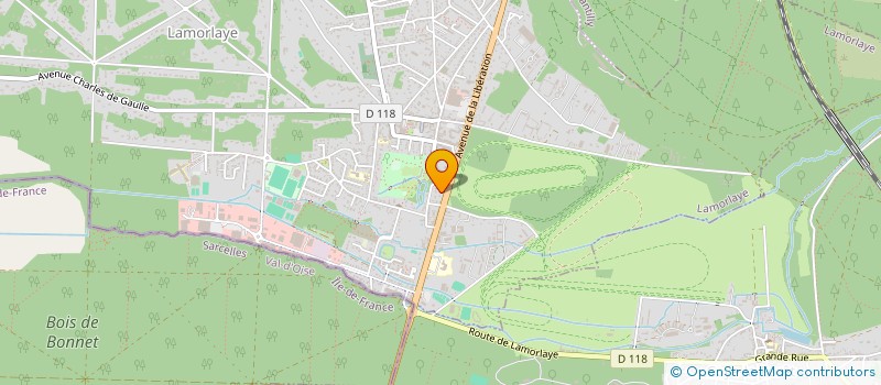 localisation de l'entreprise JUSTE UN VERRE  LAMORLAYE