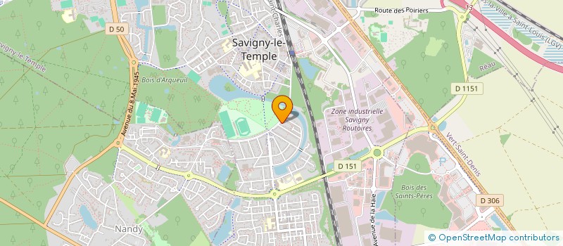 localisation de l'entreprise JUSTE UNE NOTE  SAVIGNY-LE-TEMPLE