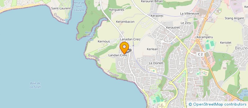localisation de l'entreprise JUSTEL à CONCARNEAU