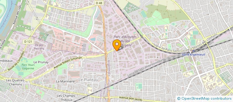 localisation de l'entreprise JUSTER SA à ARGENTEUIL