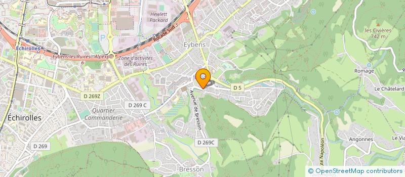 localisation de l'entreprise JUSTET à EYBENS