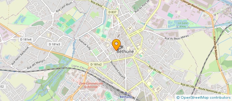 localisation de l'entreprise JUSTI-CE FORMATION ET CONSEIL à BETHUNE