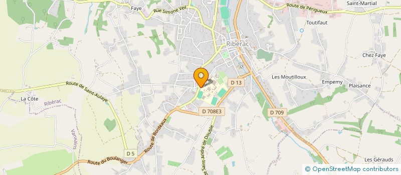 localisation de l'entreprise JUSTICE  RIBERAC