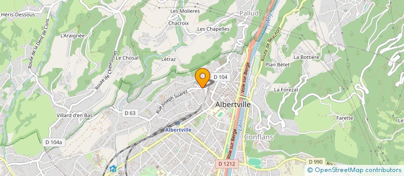 localisation de l'entreprise JUSTICE POUR TOUS à ALBERTVILLE