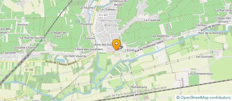 localisation de l'entreprise JUSTIFRAIS à VERNOU-SUR-BRENNE