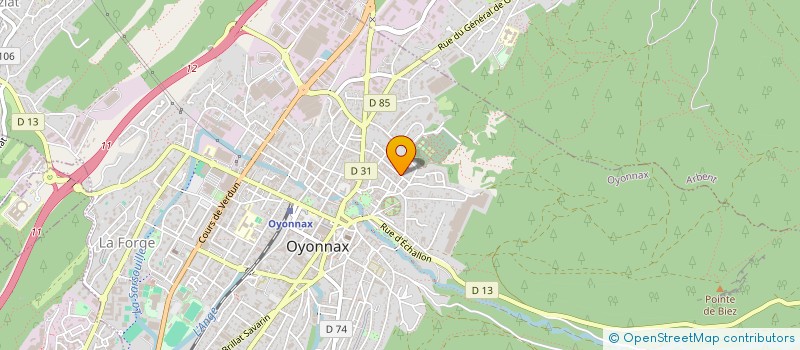 localisation de l'entreprise JUSTIN à OYONNAX