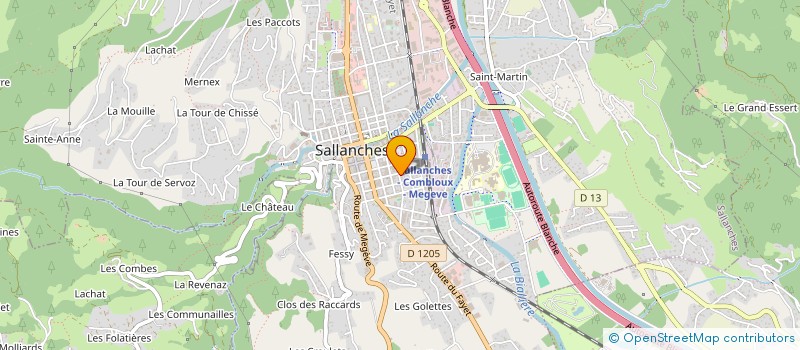 localisation de l'entreprise JUSTIN à SALLANCHES