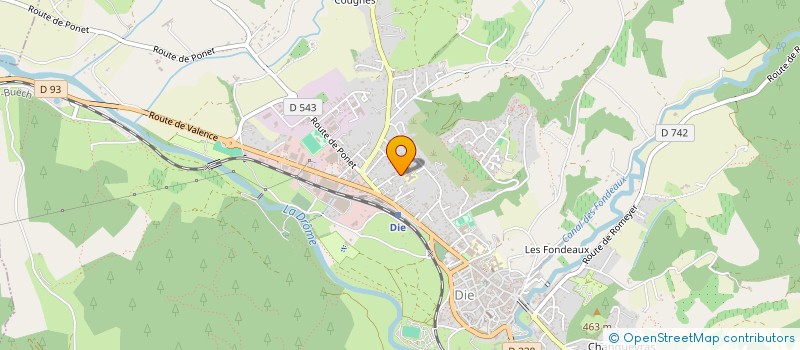 localisation de l'entreprise JUSTIN à DIE