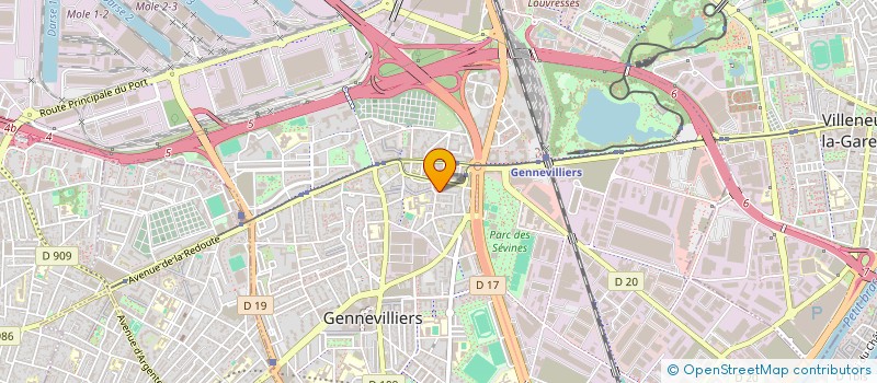 localisation de l'entreprise JUSTIN POIDS LOURDS à GENNEVILLIERS