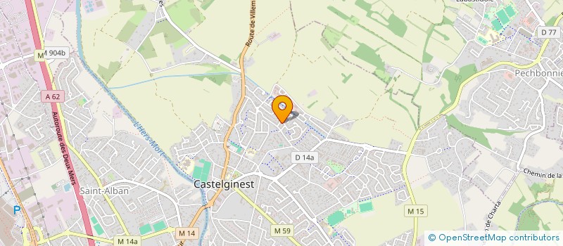 localisation de l'entreprise JUSTIN TIME  CASTELGINEST